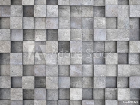 Picture of Wall of concrete cubes